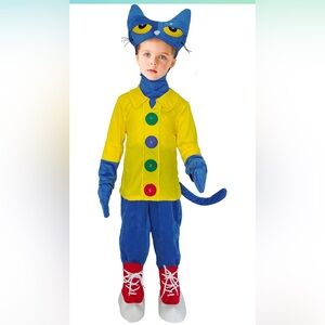Pete the Cat Kids Clown Costume size youth 6T-8T Halloween, events costume New